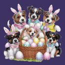 Happy Easter Puppies Standard Tee Purple