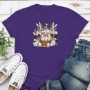 Happy Easter Puppies Standard Tee Purple