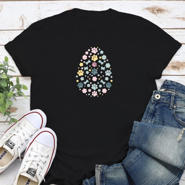 Easter Egg Paws & Bones Standard Tee Black