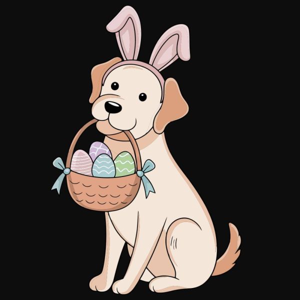 Easter Egg Pup Standard Tee Black - Image 2