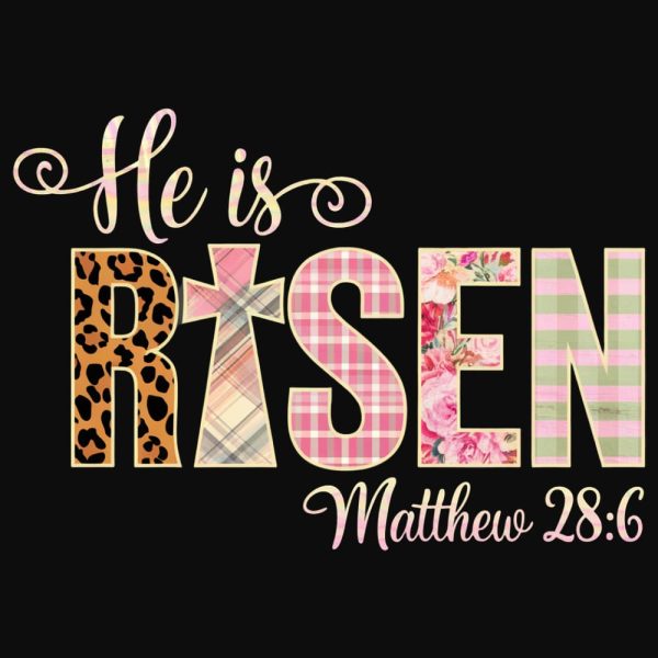 He Is Risen Standard Tee Black - Image 2
