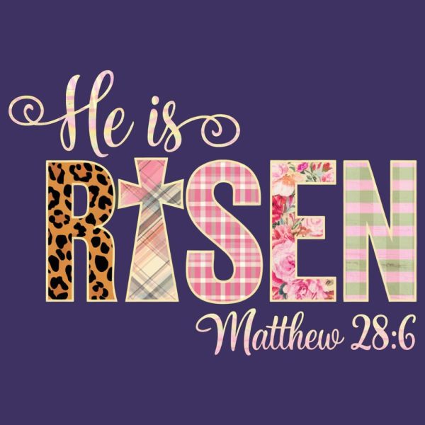 He Is Risen Standard Tee Purple - Image 2
