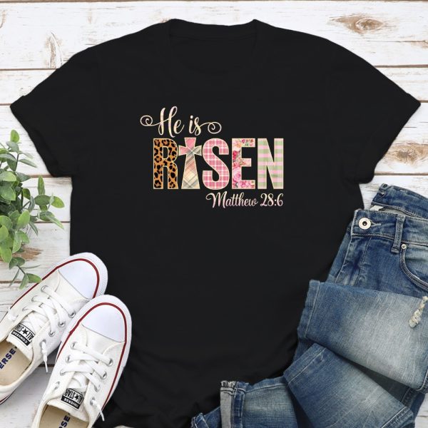He Is Risen Standard Tee Black