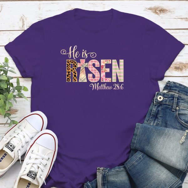 He Is Risen Standard Tee Purple