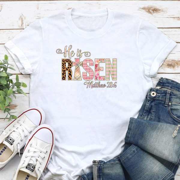 He Is Risen Standard Tee White