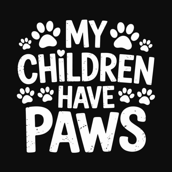 My Children Have Paws Standard Tee Black - Image 2