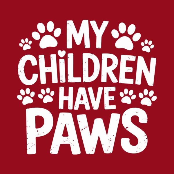 My Children Have Paws Standard Tee Red - Image 2