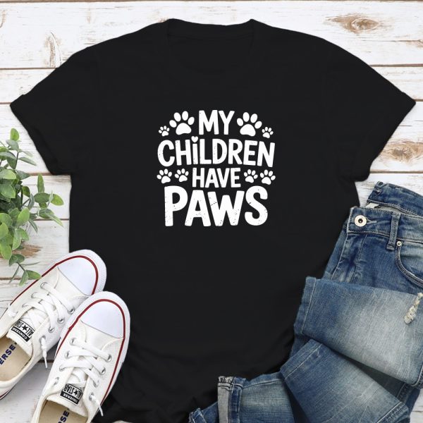 My Children Have Paws Standard Tee Black